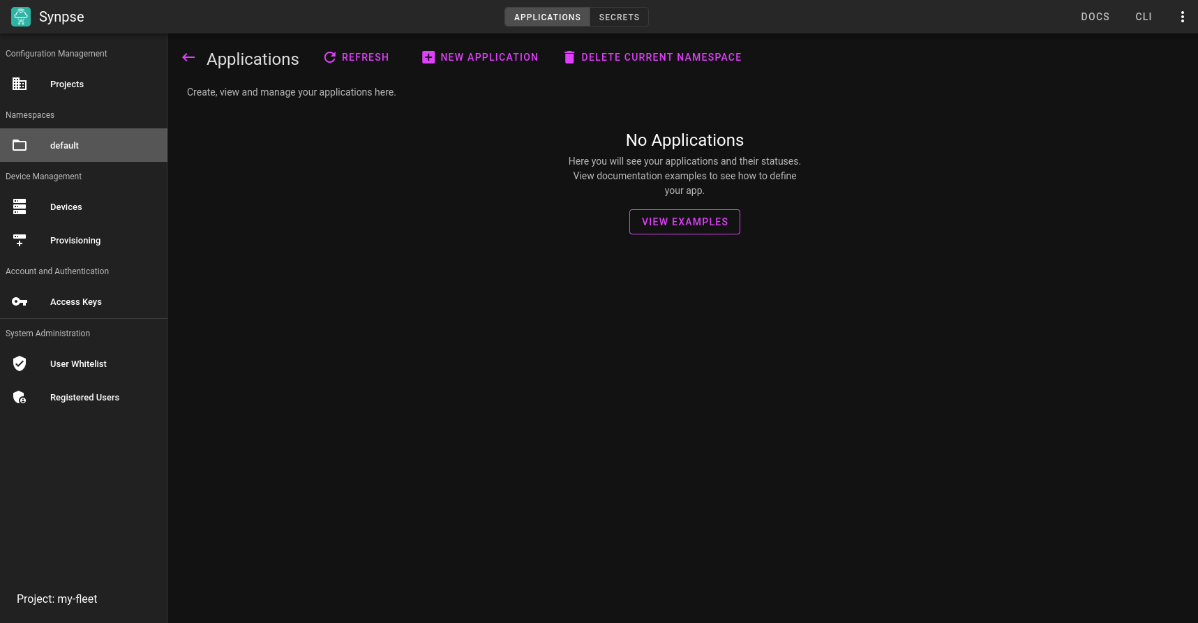 namespaces hold one or more applications